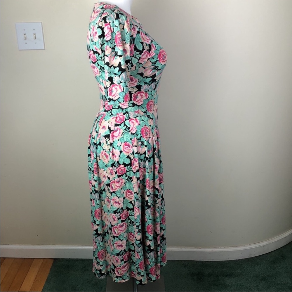 Maggie Lawrence Sport Collection Midi Dress Floral Pleated - Picture 10 of 10